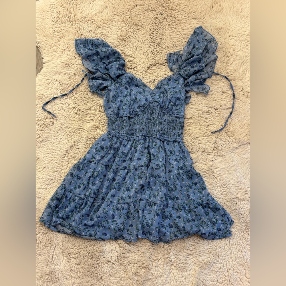 Trixxi Blue Floral Dress